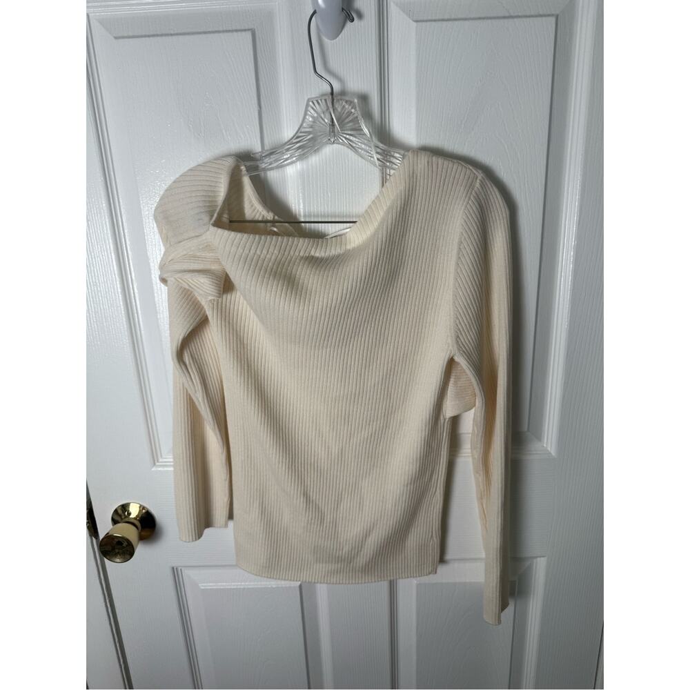 Reformation Lilou Regenerative Merino Sweater in Gossamer XL - Picture 5 of 8